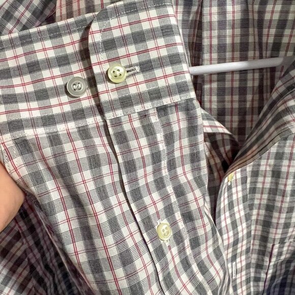 Brooks Brothers Men's All Cotton Button Down Plaid Shirt Size 16 1/2-34/35 - Picture 4 of 9
